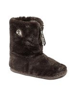 Marilyn Classic Faux Fur Slipper Boots in Dark Chocolate