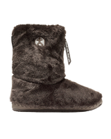 Marilyn Classic Faux Fur Slipper Boots in Dark Chocolate