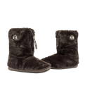 Marilyn Classic Faux Fur Slipper Boots in Dark Chocolate