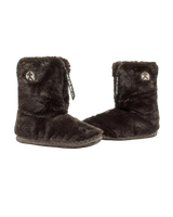 Marilyn Classic Faux Fur Slipper Boots in Dark Chocolate