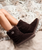 Marilyn Classic Faux Fur Slipper Boots in Dark Chocolate