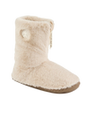 Monroe Faux Fur Slipper Boots in Cream & Moonrock