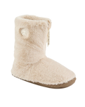 Monroe Faux Fur Slipper Boots in Cream & Moonrock