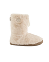 Monroe Faux Fur Slipper Boots in Cream & Moonrock