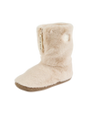 Monroe Faux Fur Slipper Boots in Cream & Moonrock