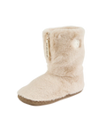 Monroe Faux Fur Slipper Boots in Cream & Moonrock