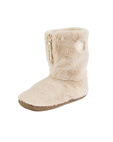 Monroe Faux Fur Slipper Boots in Cream & Moonrock