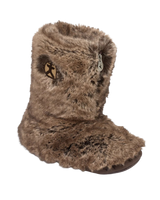 Cole Luxury Faux Fur Slipper Boots in Jackal