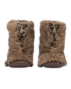 Cole Luxury Faux Fur Slipper Boots in Jackal