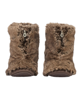 Cole Luxury Faux Fur Slipper Boots in Jackal