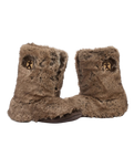 Cole Luxury Faux Fur Slipper Boots in Jackal