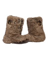 Cole Luxury Faux Fur Slipper Boots in Jackal