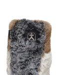 Florence Longer Length Luxury Faux Fur Slipper Boots in Patchwork Sable
