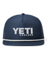 The Yeti Mens Yeti Coolers Mid Pro Flat Brim Rope Cap in Navy