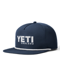 The Yeti Mens Yeti Coolers Mid Pro Flat Brim Rope Cap in Navy