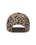 Woven Flat Brim Snapback Cap in Camo
