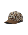 Woven Flat Brim Snapback Cap in Camo
