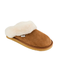 Margot Double Faced Sheepskin Mule Slippers in Chestnut