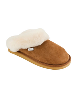 Margot Double Faced Sheepskin Mule Slippers in Chestnut