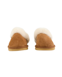 Margot Double Faced Sheepskin Mule Slippers in Chestnut
