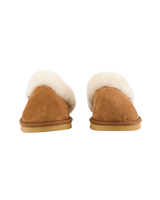 Margot Double Faced Sheepskin Mule Slippers in Chestnut