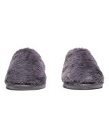 Ariana Luxury Faux Fur Mules in Ink