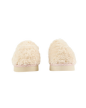 Alicia Luxury Borg Fleece Platform Mule Slippers in Cream