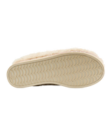 Alicia Luxury Borg Fleece Platform Mule Slippers in Cream