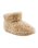 Lauren Luxury Borg Fleece Short Slipper Boots in Biscuit