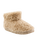 Lauren Luxury Borg Fleece Short Slipper Boots in Biscuit