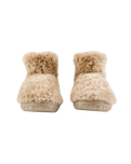 Lauren Luxury Borg Fleece Short Slipper Boots in Biscuit