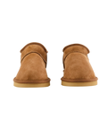 Betty Double Faced Sheepskin Mini Slipper Boots in Chestnut