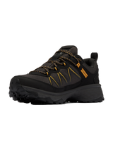 The Columbia Mens Peakfreak Rush Outdry Shoes in Black & Raw Honey