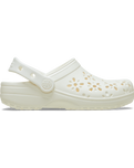 Classic Floral Cut Out Clogs in Chalk