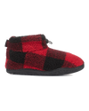 Neeson Sherpa Slipper Boots in Red & Black Check