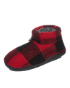 Neeson Sherpa Slipper Boots in Red & Black Check