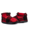 Neeson Sherpa Slipper Boots in Red & Black Check