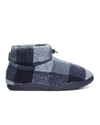 Neeson Sherpa Slipper Boots in Navy Check