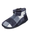 Neeson Sherpa Slipper Boots in Navy Check