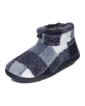 Neeson Sherpa Slipper Boots in Navy Check