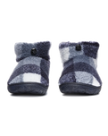 Neeson Sherpa Slipper Boots in Navy Check