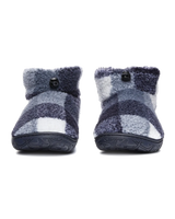 Neeson Sherpa Slipper Boots in Navy Check