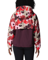 Spire Valley™ Printed Windbreaker Jacket in Washed Red Ikatbloom Print & Moonvista
