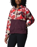 Spire Valley™ Printed Windbreaker Jacket in Washed Red Ikatbloom Print & Moonvista