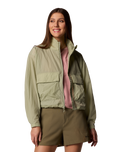 Paracutie Cropped Cargo Windbreaker Jacket in Safari