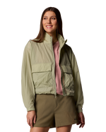 Paracutie Cropped Cargo Windbreaker Jacket in Safari