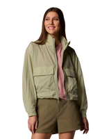 Paracutie Cropped Cargo Windbreaker Jacket in Safari