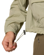 Paracutie Cropped Cargo Windbreaker Jacket in Safari