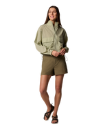 Paracutie Cropped Cargo Windbreaker Jacket in Safari