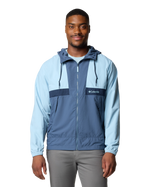 Spire Valley Hooded Windbreaker Jacket in Ripple Blue, Dark Mountain & Collegiate Navy